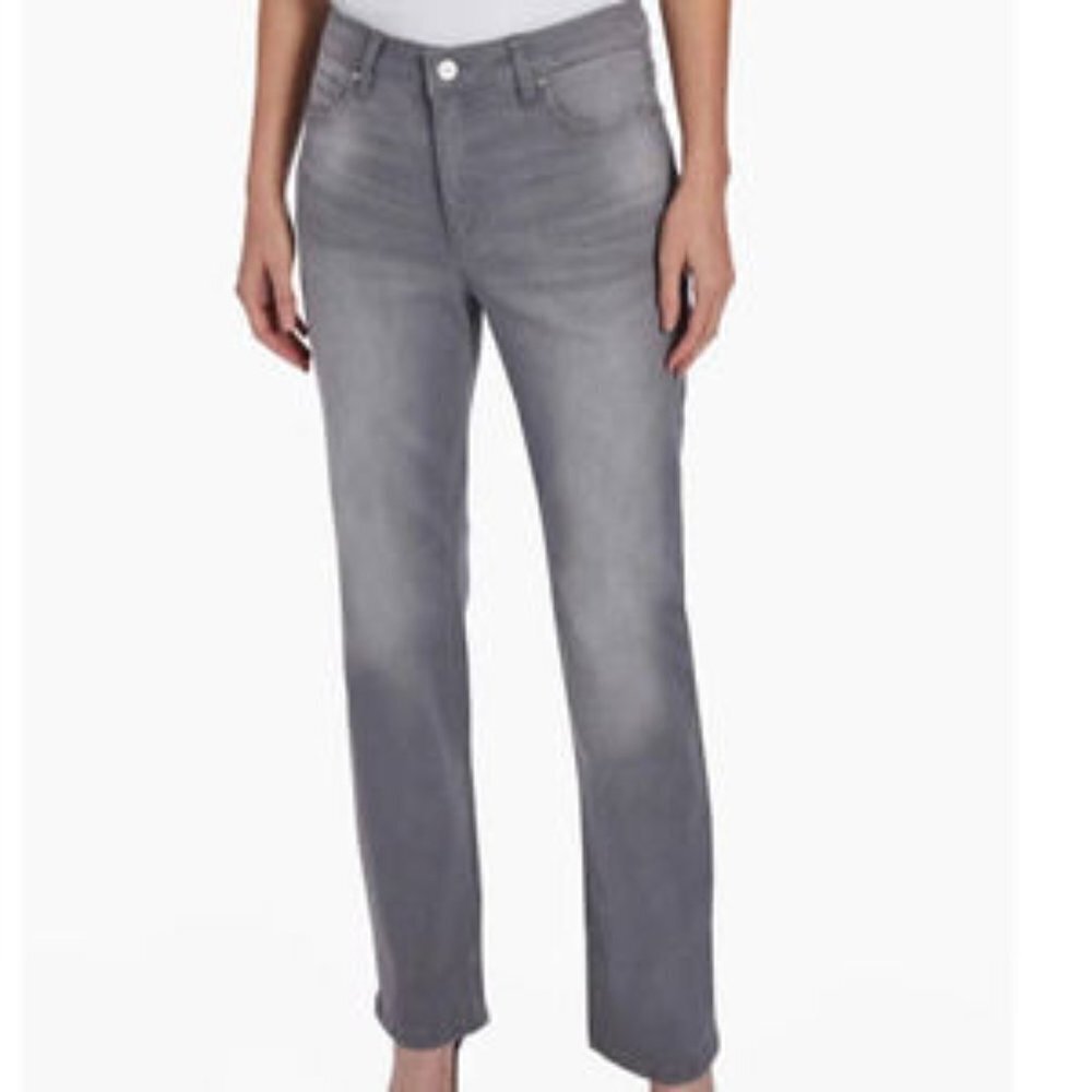 Jones new york lexington straight jeans womens gray size 10 (32x29)